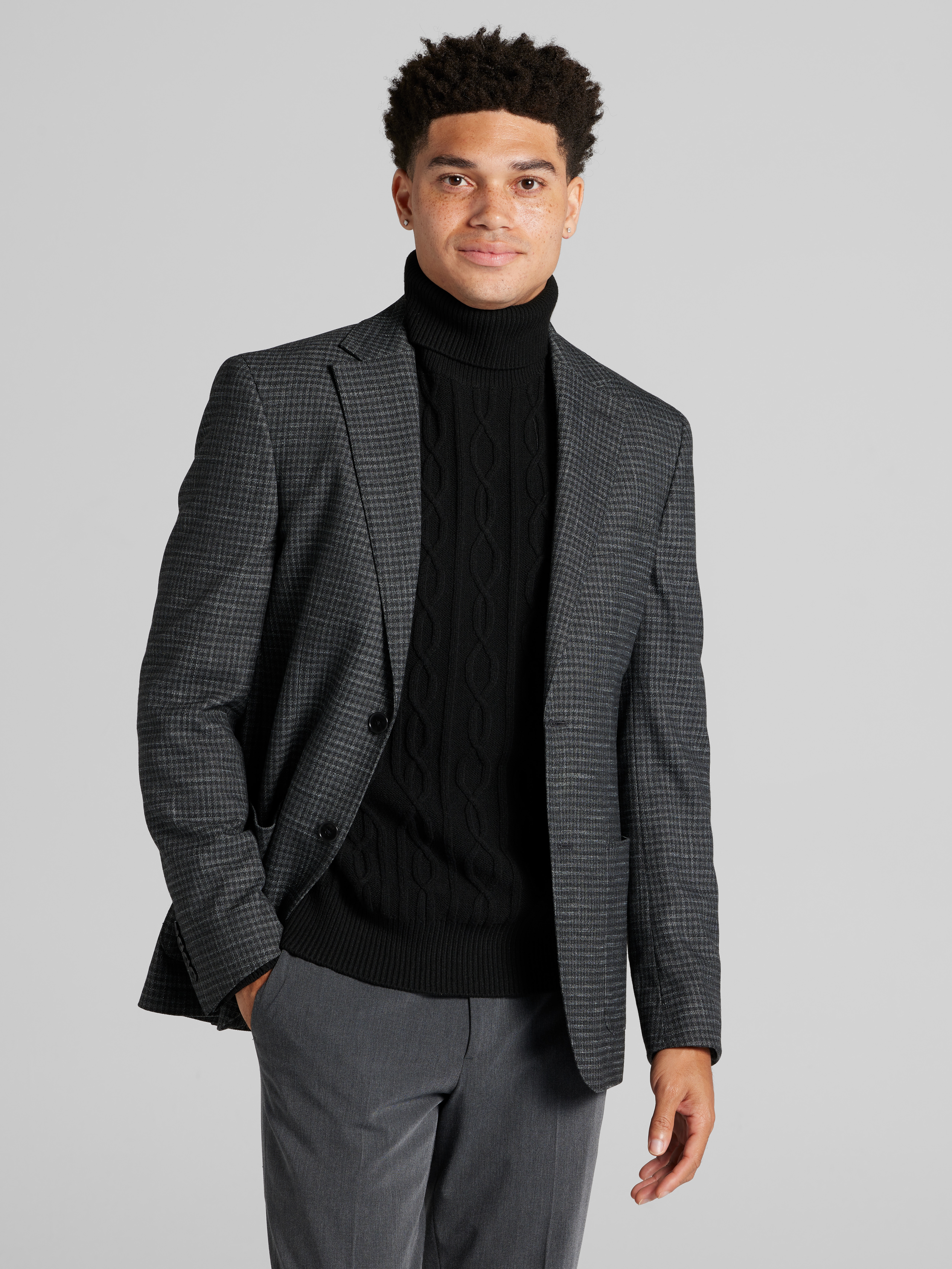 Slim Fit Check Sport Coat