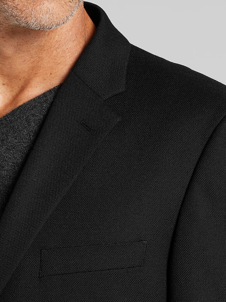 Joseph Abboud Classic Fit Premium Wool Blend Blazer, Black Solid