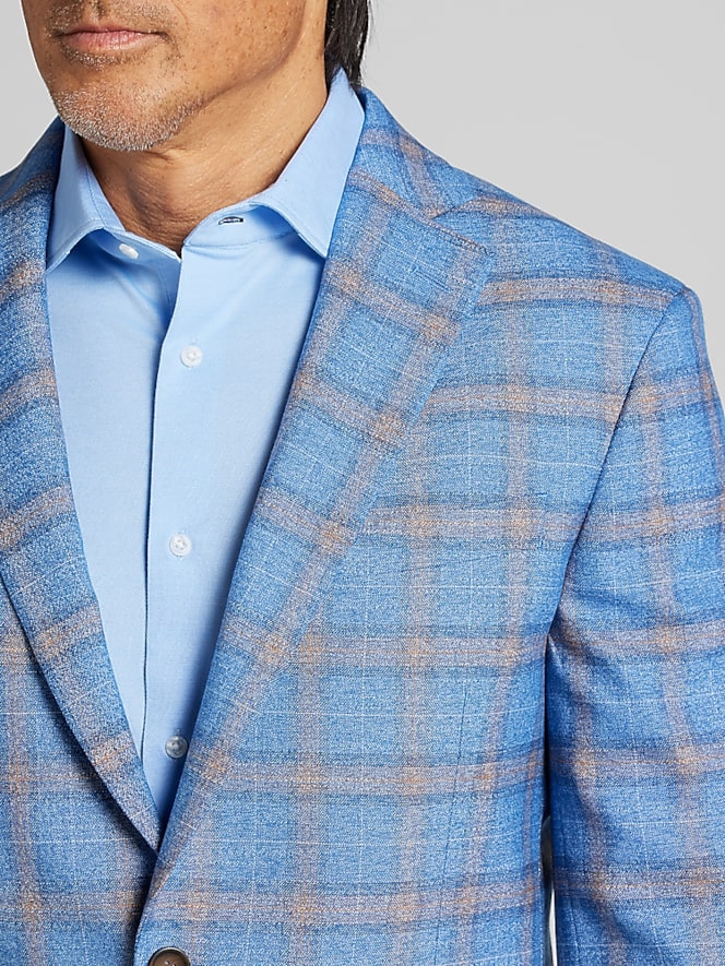 Wilke-Rodriguez Modern Fit Windowpane Plaid Sport Coat