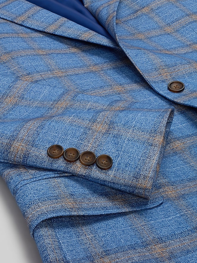 Wilke-Rodriguez Modern Fit Windowpane Plaid Sport Coat