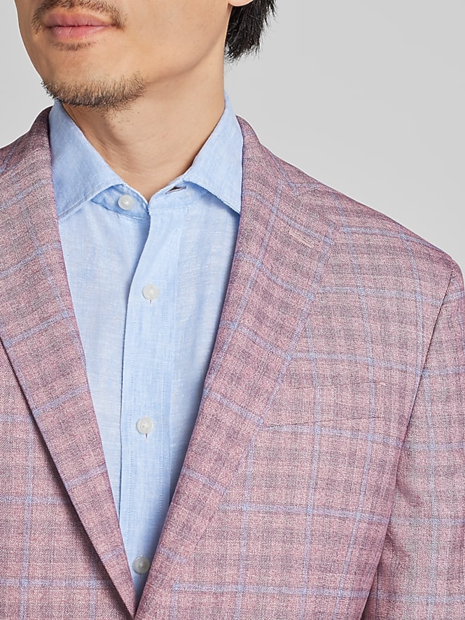 Wilke-Rodriguez Modern Fit Windowpane Plaid Sport Coat