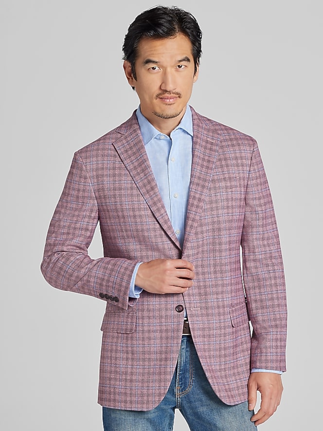 Wilke-Rodriguez Modern Fit Windowpane Plaid Sport Coat