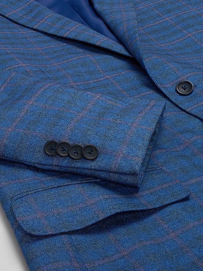 Wilke-Rodriguez Modern Fit Windowpane Plaid Sport Coat