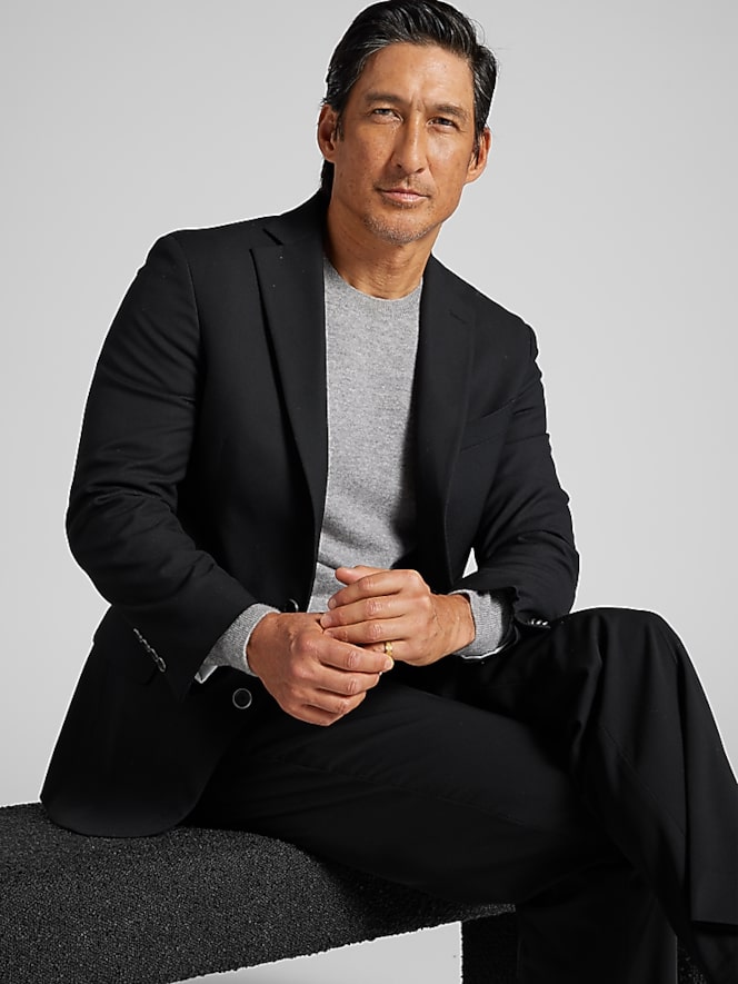 Wilke-Rodriguez Modern Fit Solid Blazer, Black - Image 8 of 8