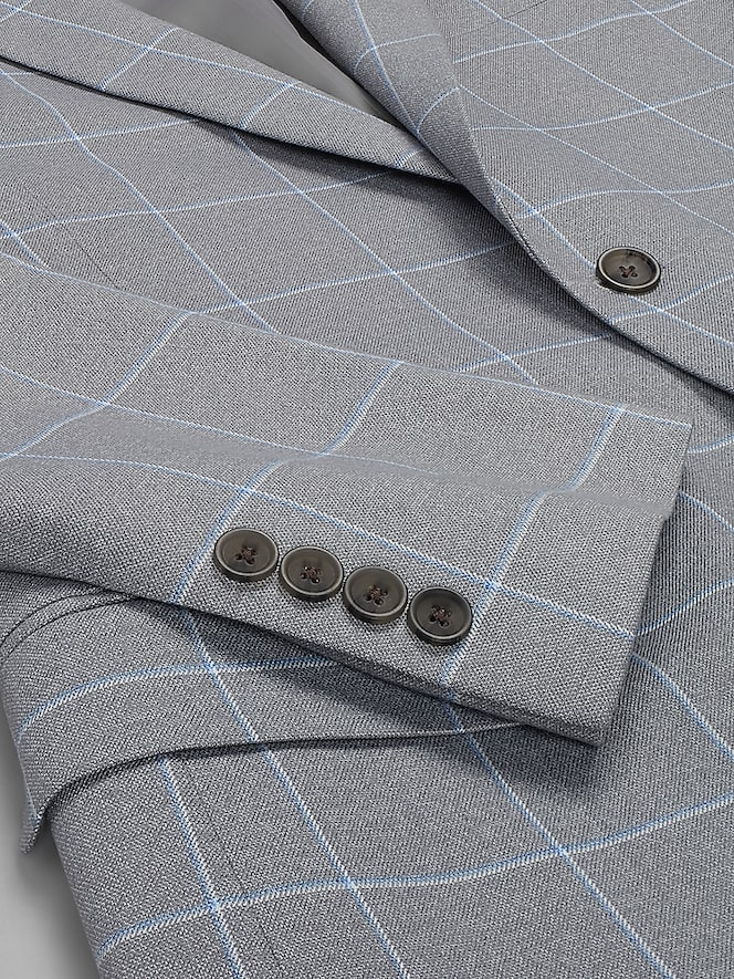 Wilke-Rodriguez Modern Fit Windowpane Plaid Sport Coat