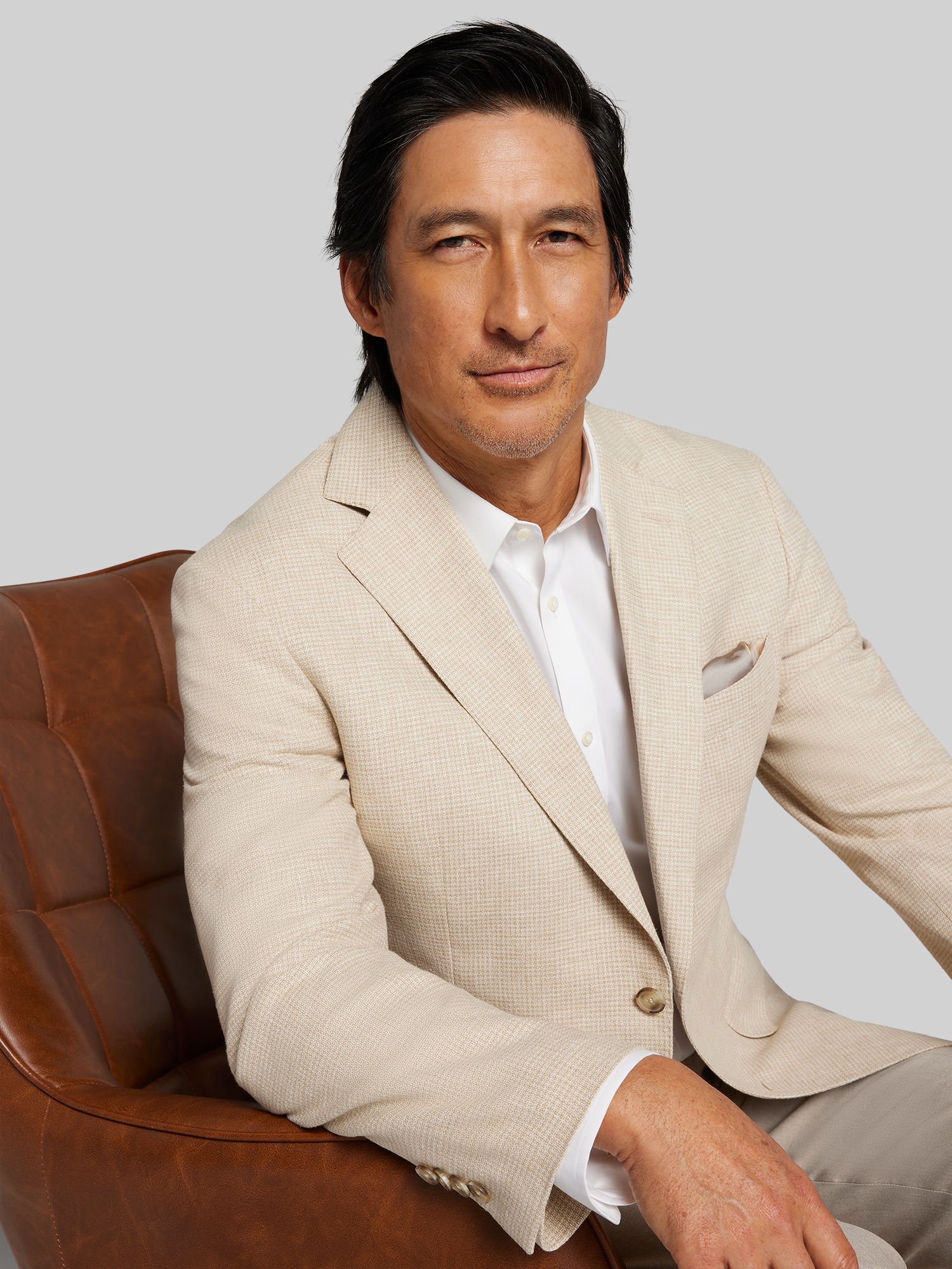 Modern Fit Linen-Blend Sport Coat