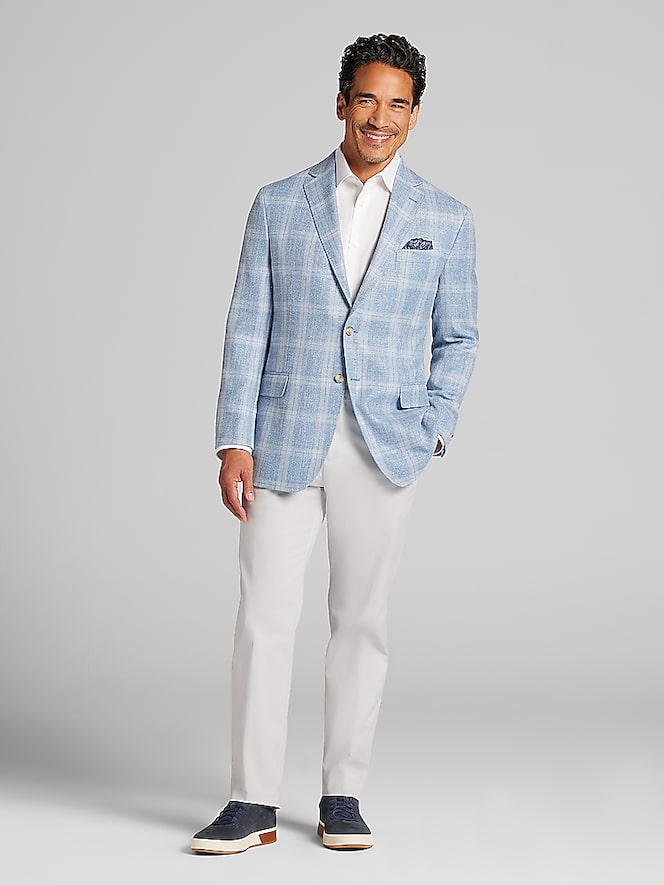 Joseph Abboud Modern Fit Plaid Sport Coat