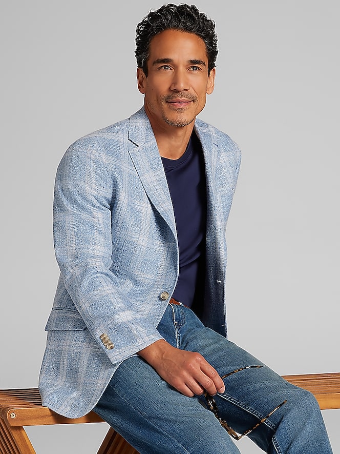 Joseph Abboud Modern Fit Plaid Sport Coat