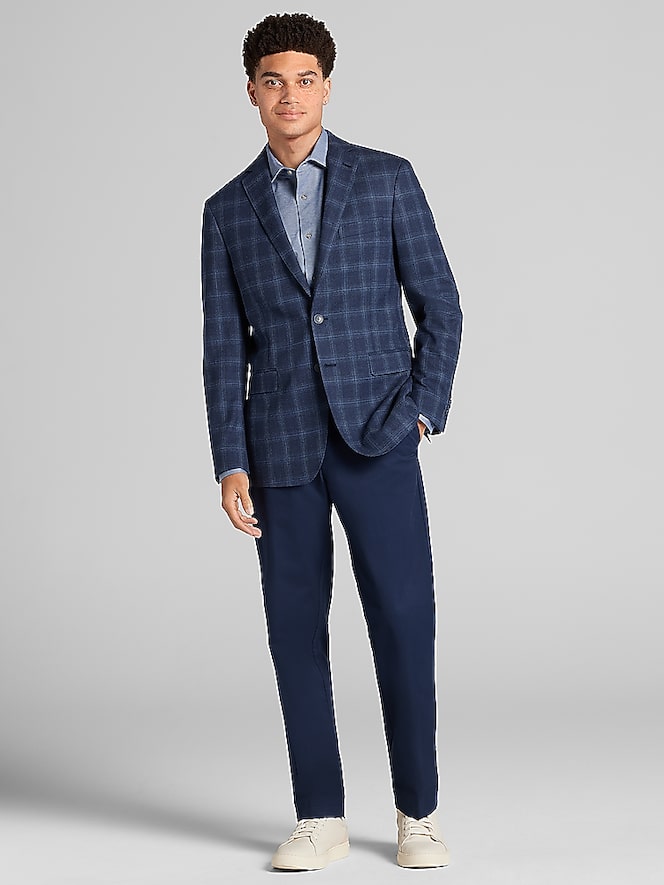 Awearness Kenneth Cole Slim Fit Plaid Sport Coat