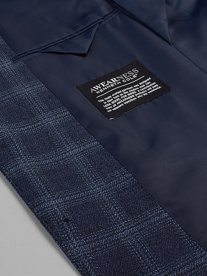 Awearness Kenneth Cole Slim Fit Plaid Sport Coat