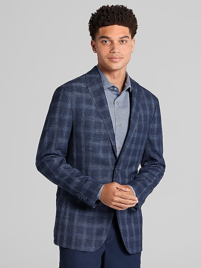 Awearness Kenneth Cole Slim Fit Plaid Sport Coat