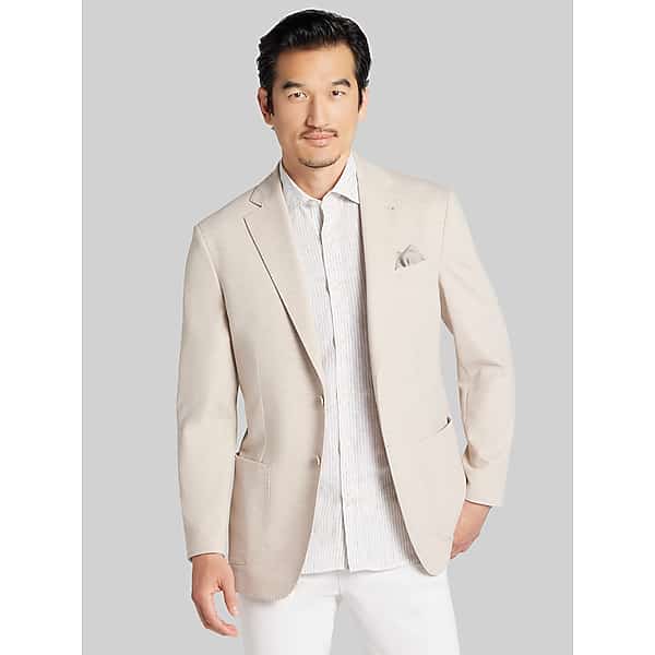 Joseph Abboud Men's Modern Fit Tic Sport Coat Light Tan Tic - Size: 40 Short