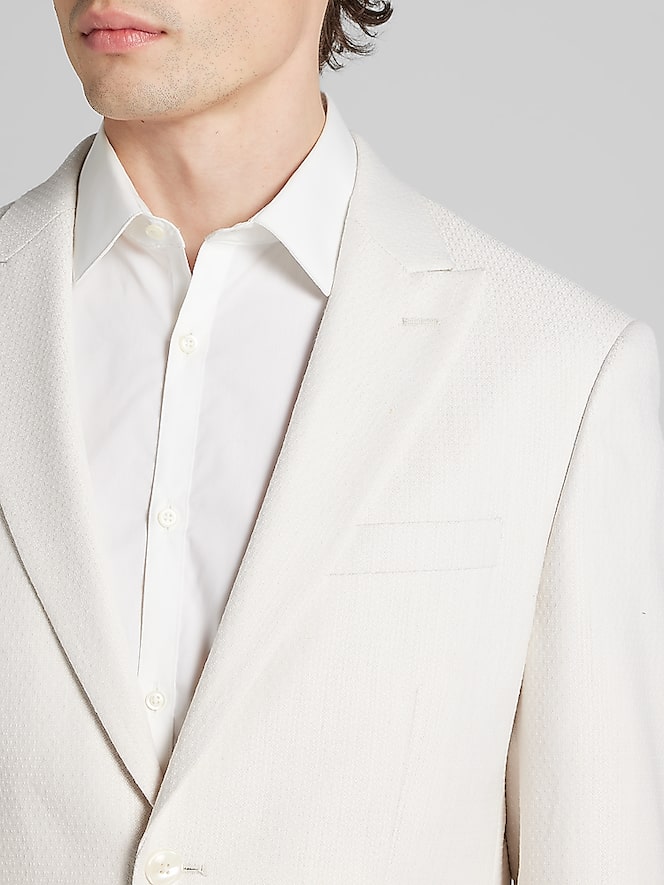 Egara Egara Slim Fit Textured Solid Dinner Jacket