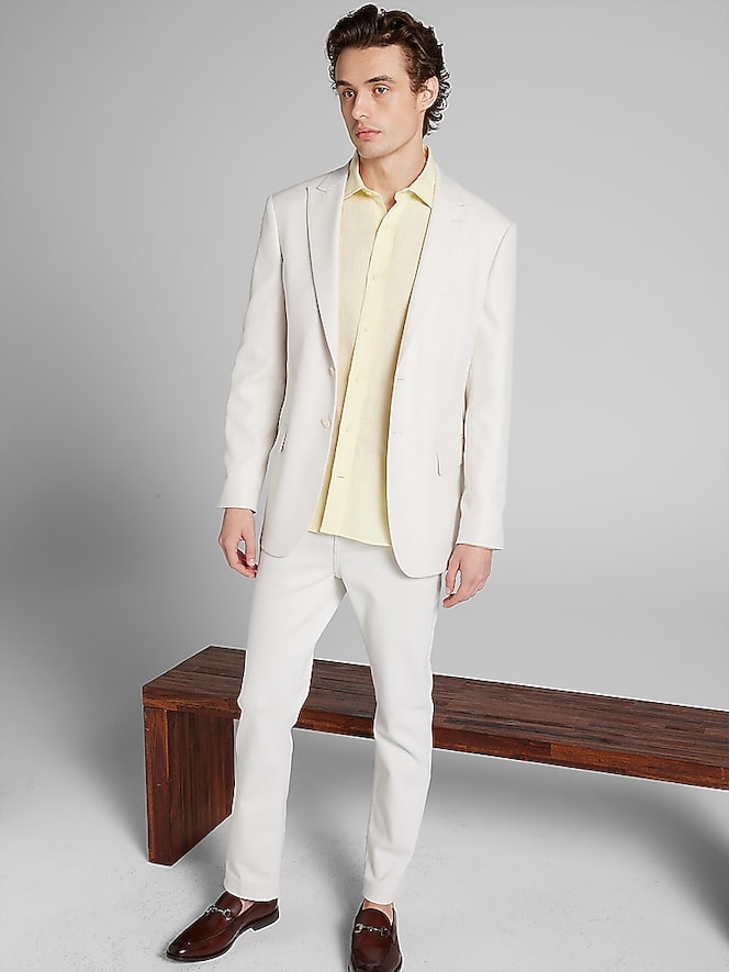 Egara Egara Slim Fit Textured Solid Dinner Jacket