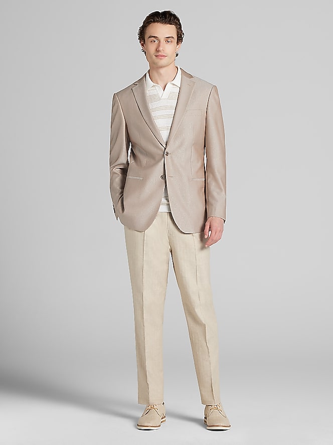 Egara Slim Fit Herringbone Dinner Jacket