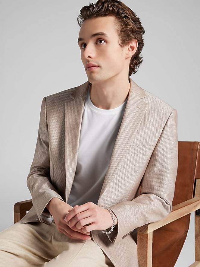 Egara Slim Fit Herringbone Dinner Jacket