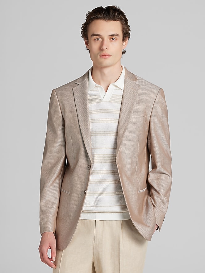 Egara Slim Fit Herringbone Dinner Jacket