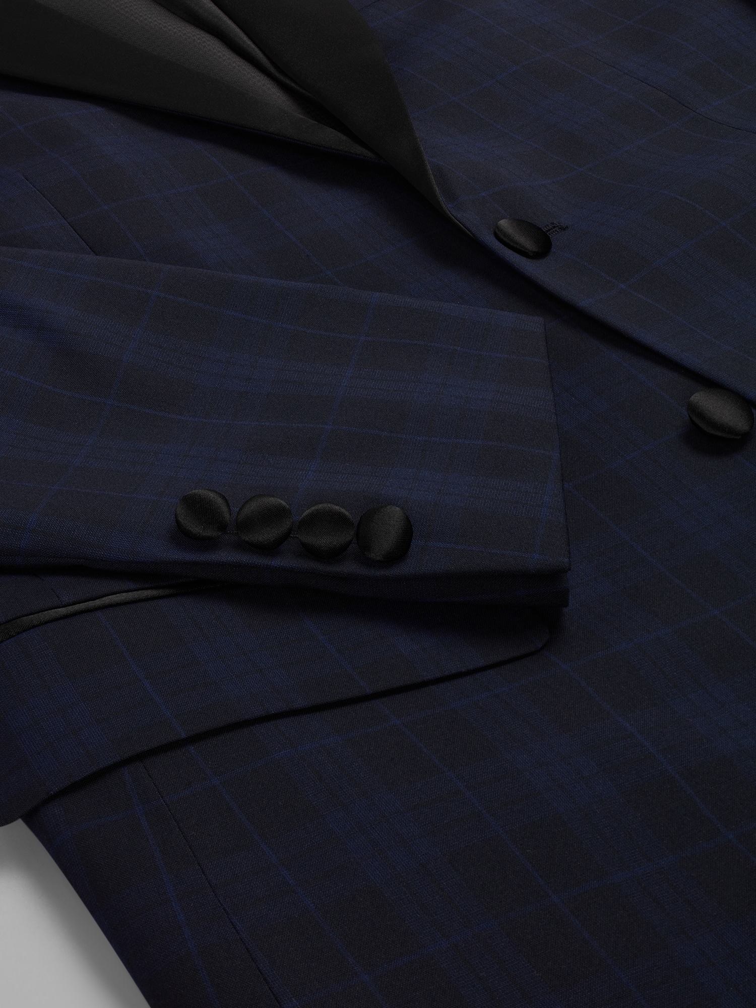 Slim Fit Plaid Dinner Jacket
