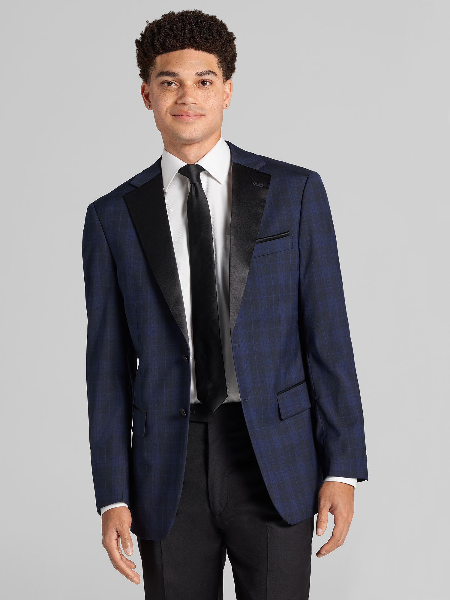 Slim Fit Plaid Dinner Jacket