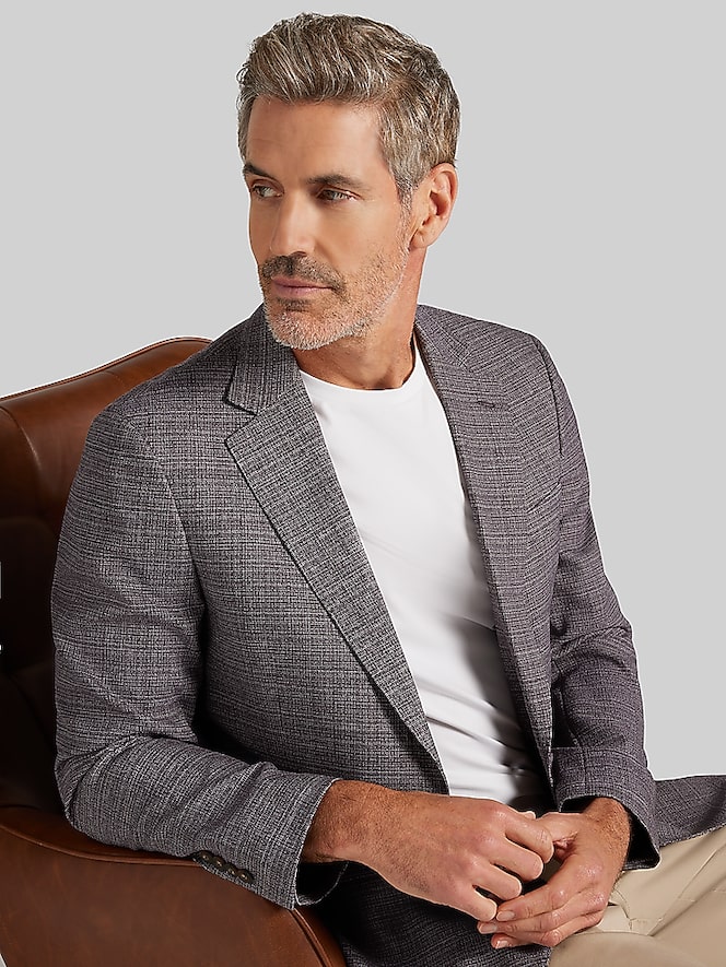 Awearness Kenneth Cole Modern Fit Plaid Sport Coat