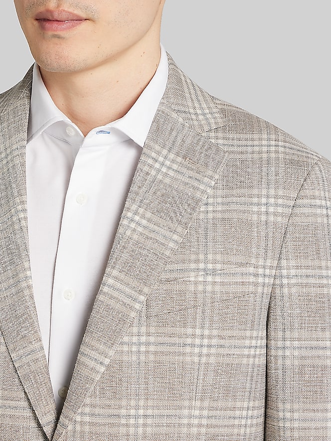 Joseph Abboud Modern Fit Plaid Sport Coat, Light Brown - Image 2 of 8