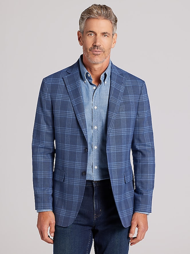 Joseph Abboud Modern Fit Plaid Sport Coat