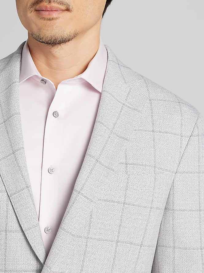 Awearness Kenneth Cole Modern Windowpane Fit Sport Coat