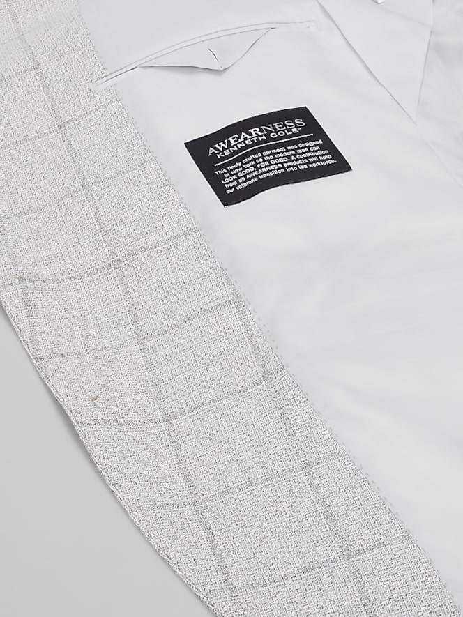 Awearness Kenneth Cole Modern Windowpane Fit Sport Coat