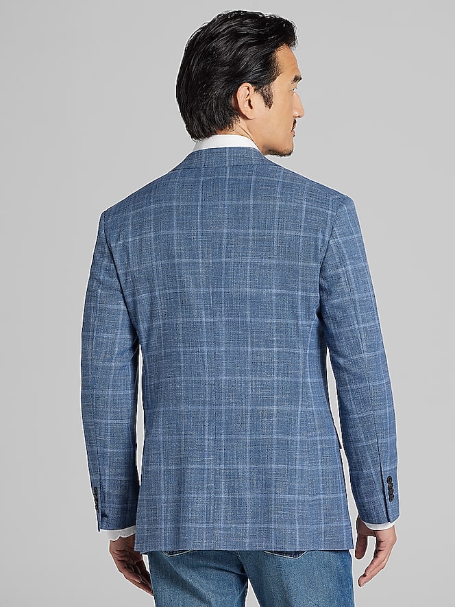 Awearness Kenneth Cole Modern Fit Windowpane Plaid Sport Coat