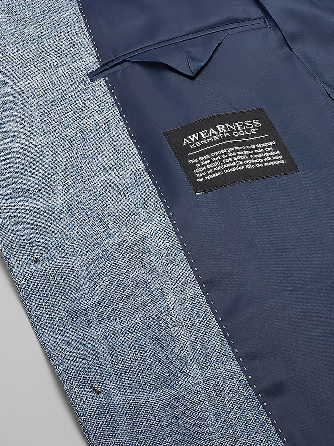 Awearness Kenneth Cole Modern Fit Windowpane Plaid Sport Coat