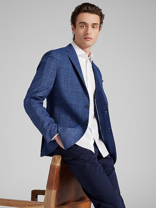 Awearness Kenneth Cole Slim Fit Plaid Sport Coat