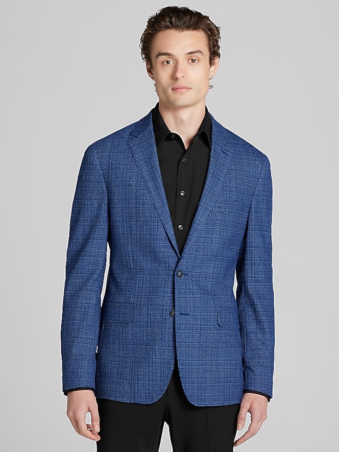Awearness Kenneth Cole Slim Fit Plaid Sport Coat
