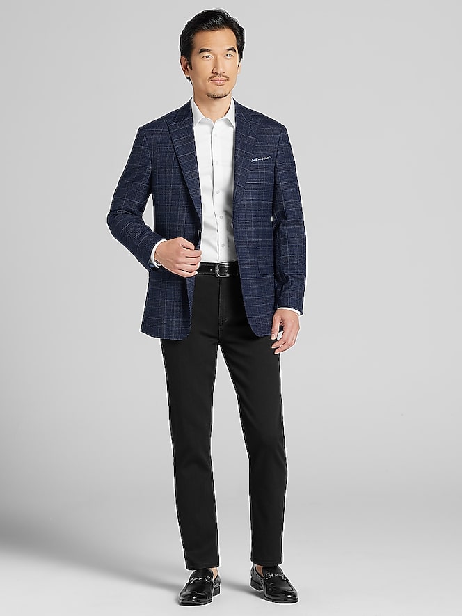 Awearness Kenneth Cole Modern Fit Plaid Sport Coat