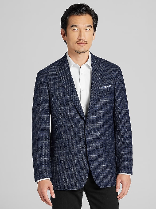 Awearness Kenneth Cole Modern Fit Plaid Sport Coat