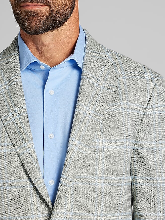 Joseph Abboud Modern Fit Plaid Sport Coat