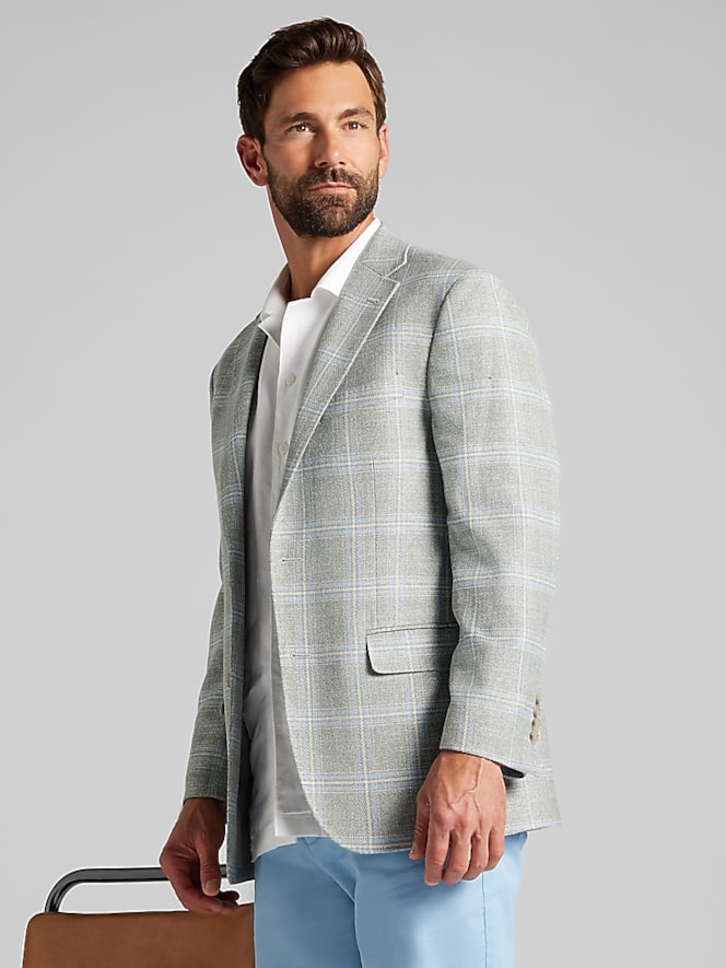 Joseph Abboud Modern Fit Plaid Sport Coat