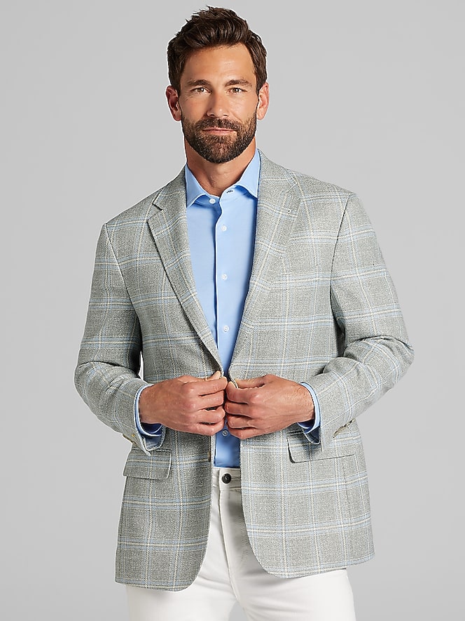 Joseph Abboud Modern Fit Plaid Sport Coat