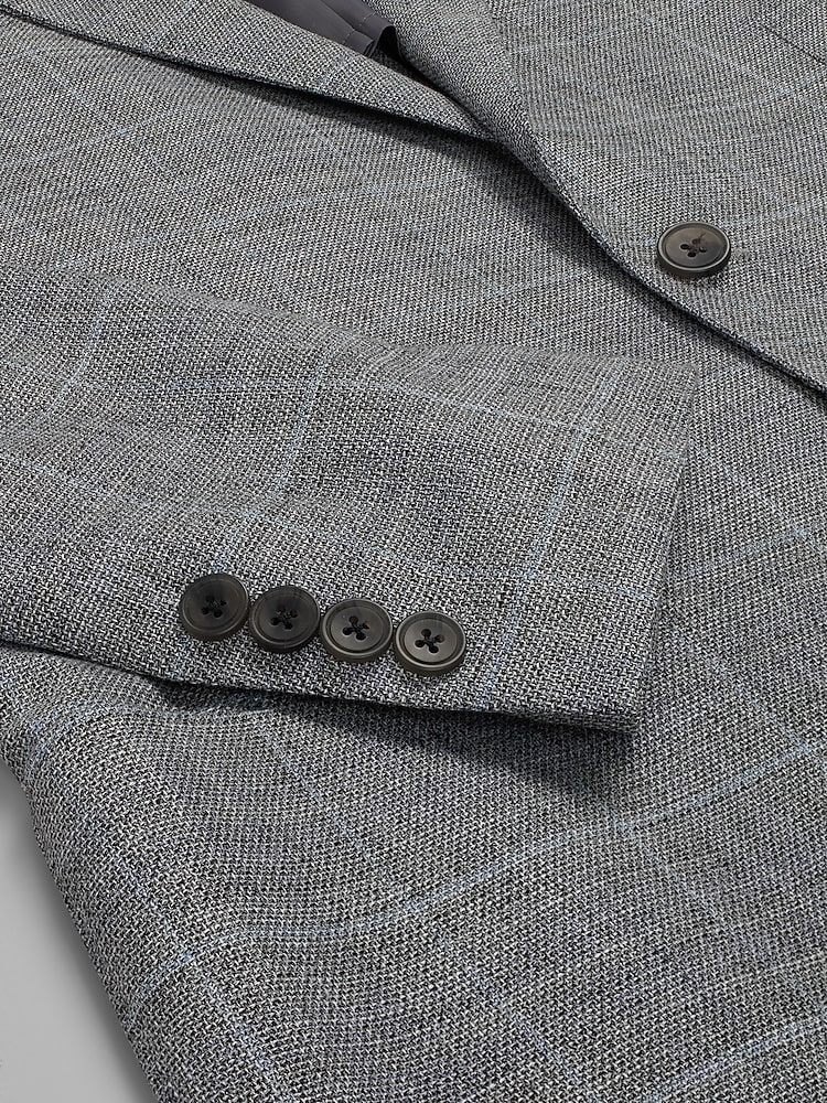 Awearness Kenneth Cole Slim Fit Windowpane Sport Coat, Med Grey