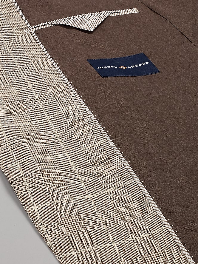 Joseph Abboud Modern Fit Windowpane Plaid Linen-Blend Sport Coat