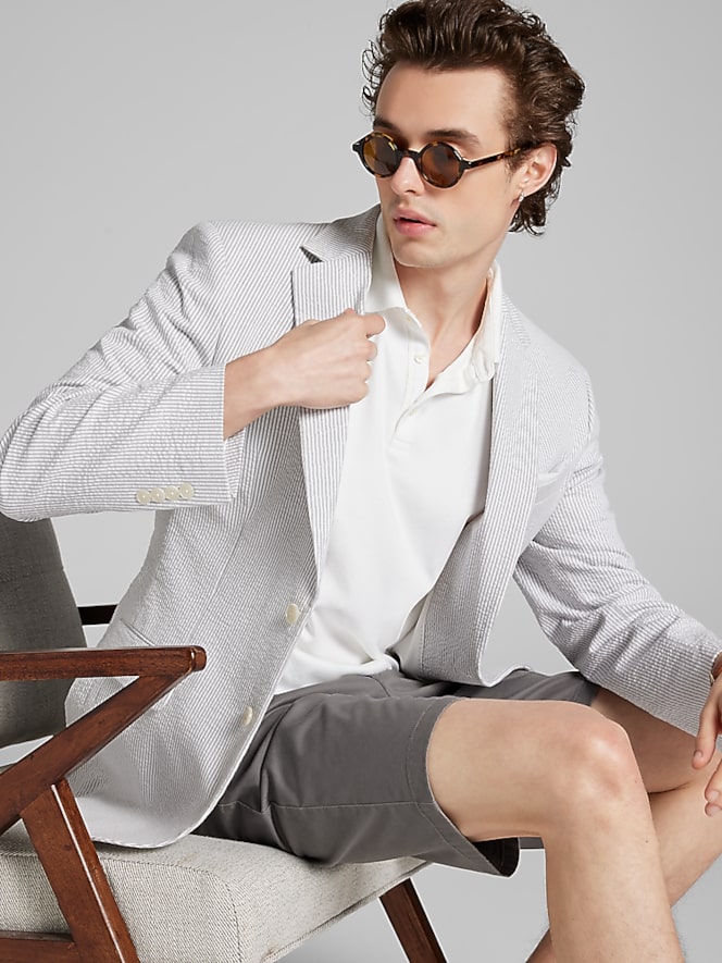 Wilke-Rodriguez Wilke-Rodriguez Modern Fit Cotton Blend Sportcoat