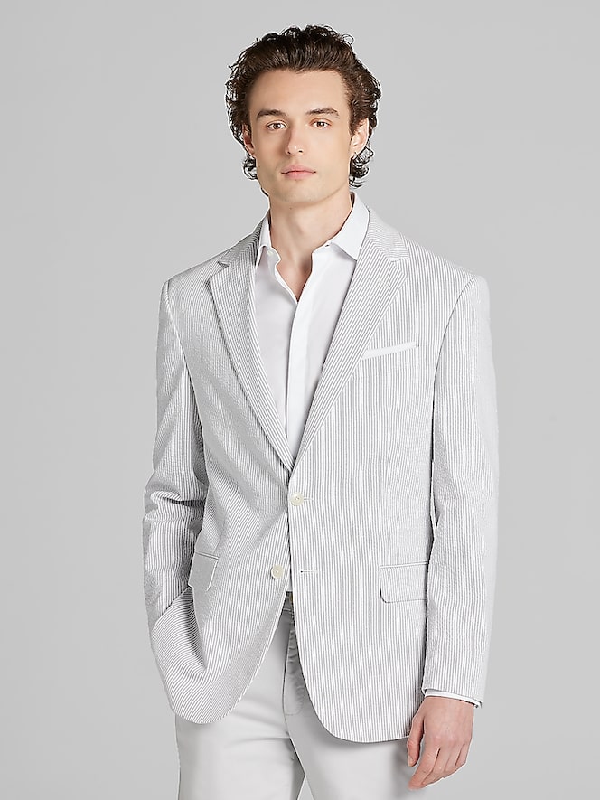 Wilke-Rodriguez Wilke-Rodriguez Modern Fit Cotton Blend Sportcoat