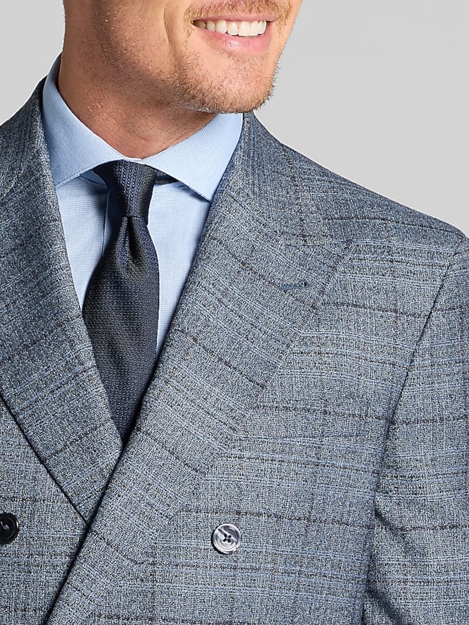 Joseph Abboud Modern Fit Windowpane Sport Coat, Blue | Men's Wearhouse