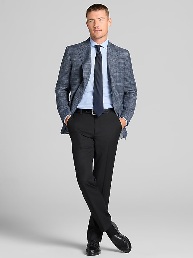 Joseph Abboud Modern Fit Windowpane Sport Coat, Blue | Men's Wearhouse