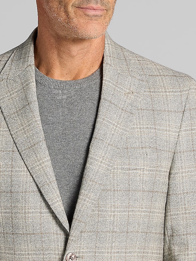Joseph Abboud Classic Fit Windowpane Plaid Sport Coat