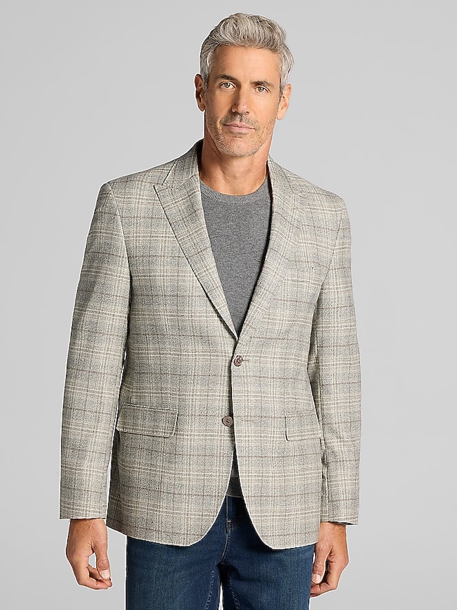 Joseph Abboud Classic Fit Windowpane Plaid Sport Coat