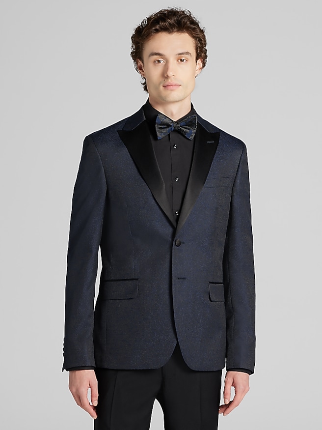 Egara Slim Fit Tic Dinner Jacket Navy