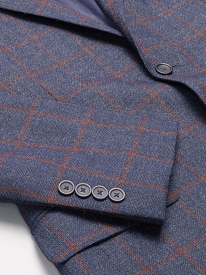 Wilke-Rodriguez Modern Fit Windowpane Plaid Sport Coat