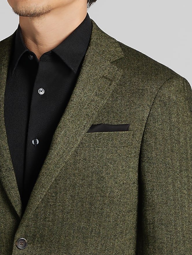 Wilke-Rodriguez Modern FIt Herringbone Sport Coat