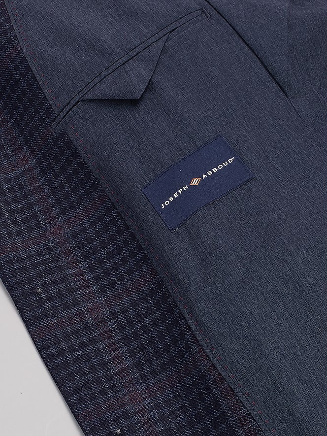 Joseph Abboud Classic Fit Plaid Sport Coat, Navy - Image 6 of 8