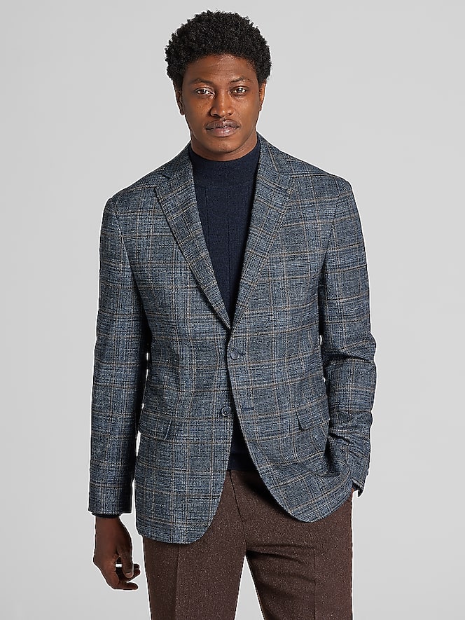 Joseph Abboud Modern Fit Windowpane Plaid Sport Coat